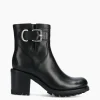 FREE LANCE Paris Boot biker à boucle - Justy 70 - Cuir lisse - Noir Flash Sale