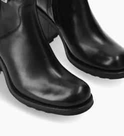 FREE LANCE Paris Boot biker à boucle - Justy 70 - Cuir lisse - Noir Flash Sale