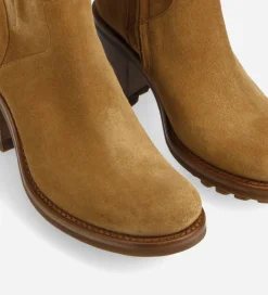 FREE LANCE Paris Boot biker à boucle - Justy 70 - Cuir velours - Cigare Shop