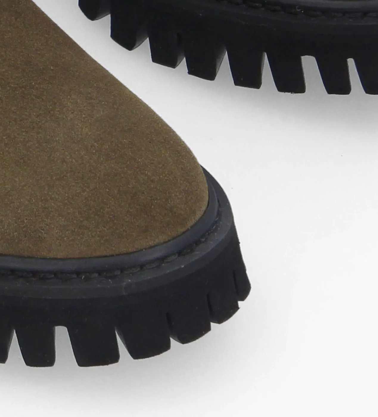 FREE LANCE Paris Boot ranger à zip - Gisèle - Cuir velours - Kaki New
