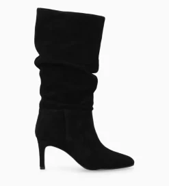 FREE LANCE Paris Botte à talon - Céleste 65 - Cuir velours - Noir Outlet