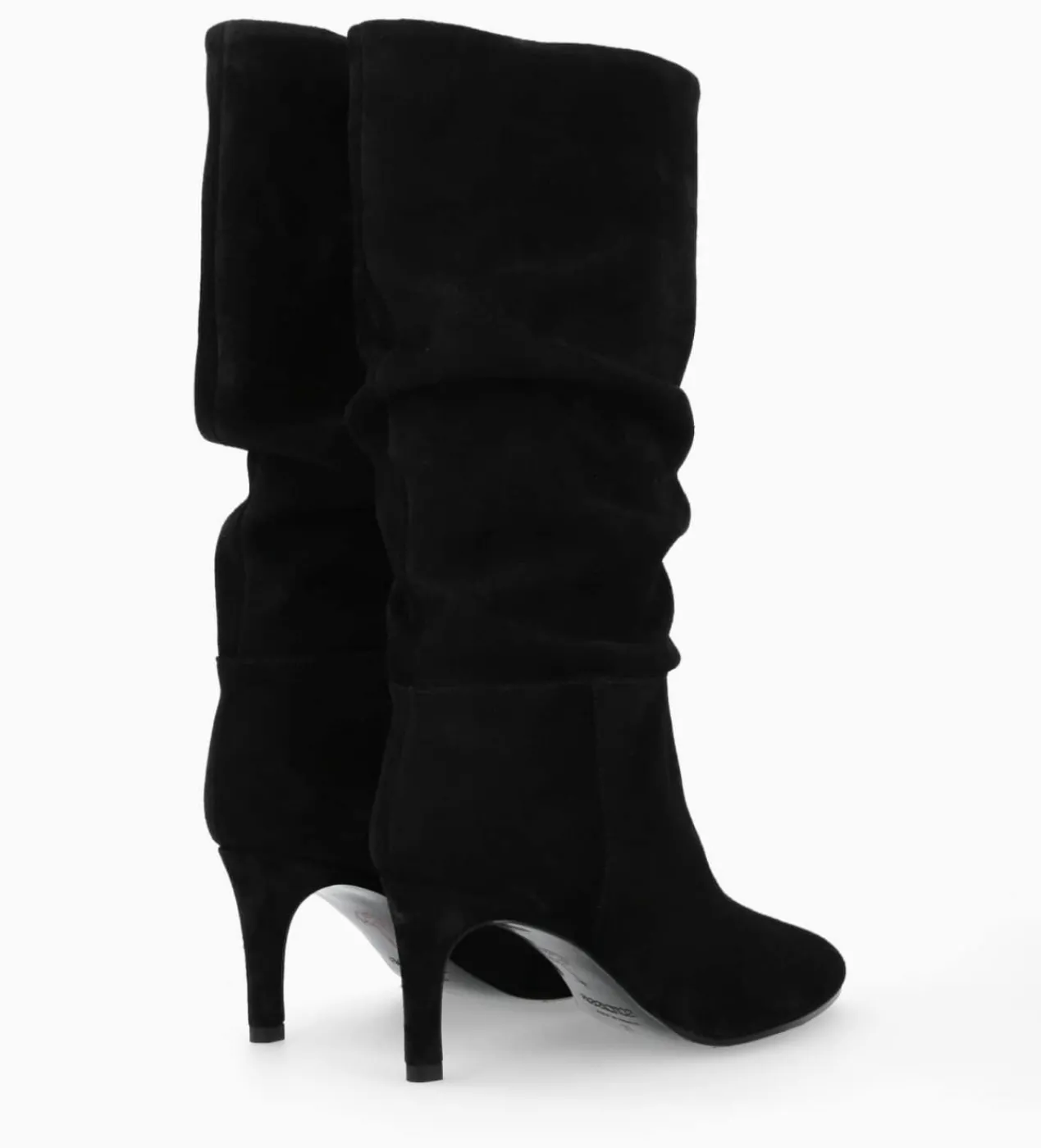 FREE LANCE Paris Botte à talon - Céleste 65 - Cuir velours - Noir Outlet