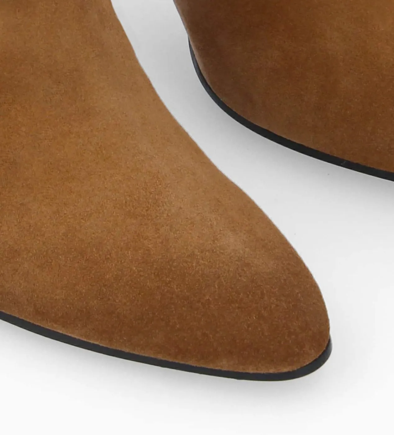 FREE LANCE Paris Botte à talon - Céleste 65 - Cuir velours - Brun Discount