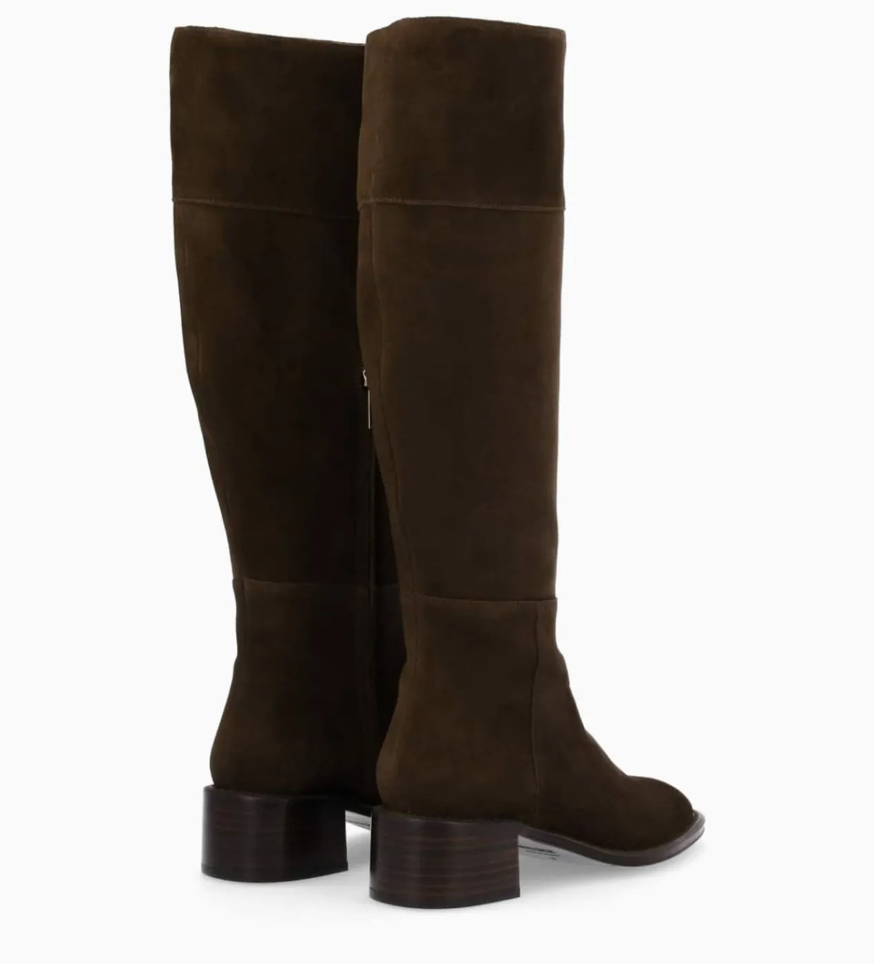 FREE LANCE Paris Botte à talon - Lora 50 - Cuir velours - Marron foncé Marronfoncé Best Sale