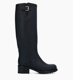 FREE LANCE Paris Botte biker à boucle - Biker 40 - Cuir grainé - Noir Flash Sale