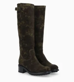 FREE LANCE Paris Botte biker à boucle - Biker 40 - Cuir velours - Camouflage Cheap