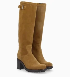 FREE LANCE Paris Botte biker à boucle - Biker 7 - Cuir velours - Sienna Clearance