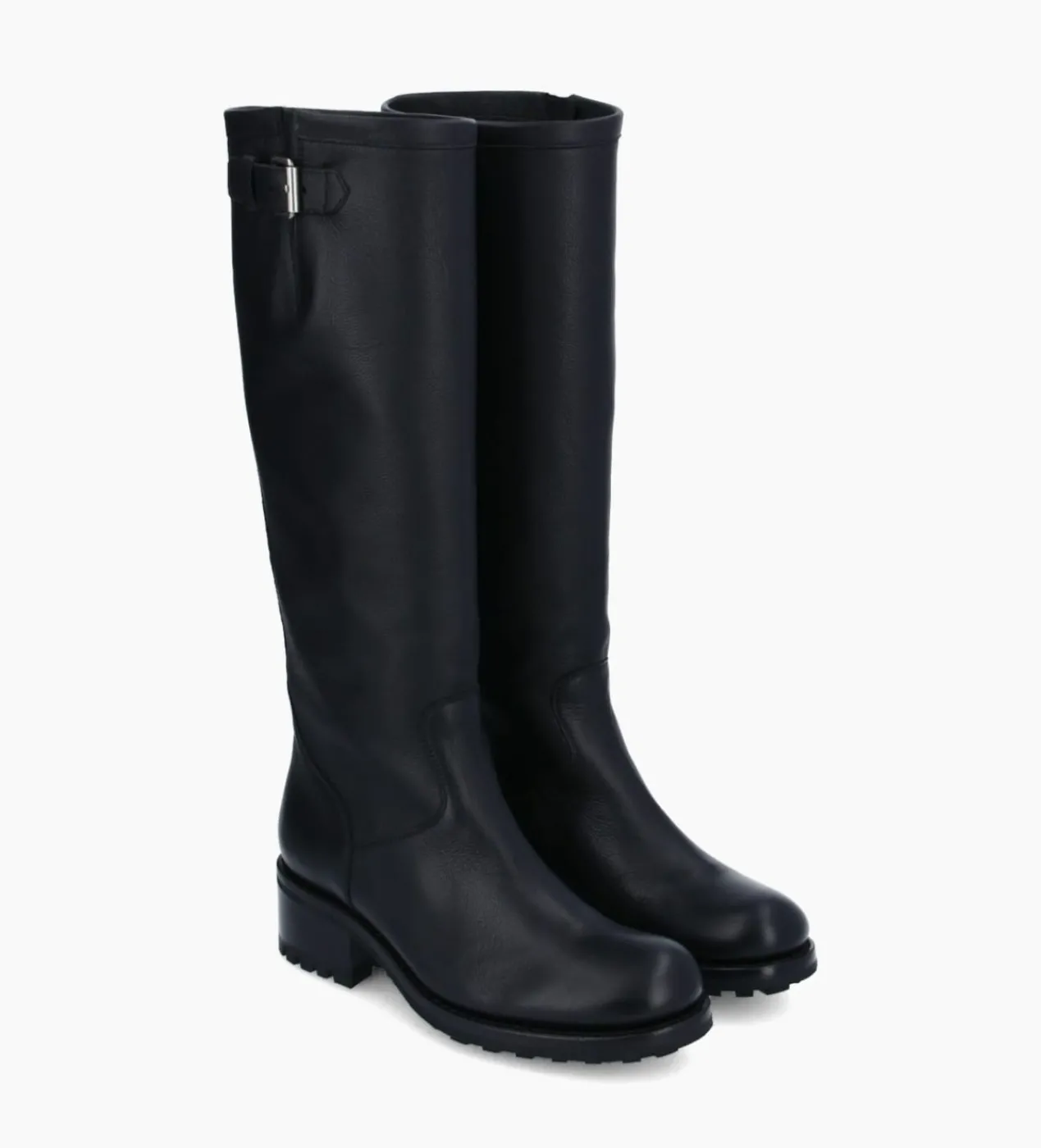 FREE LANCE Paris Botte biker à boucle - Biker 40 - Cuir grainé - Noir Flash Sale