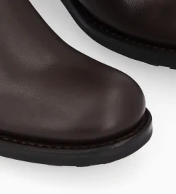 FREE LANCE Paris Botte biker à boucle - Biker 40 - Cuir grainé - Marron foncé Marronfoncé New