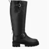 FREE LANCE Paris Botte biker à double boucle - Carra 45 - Cuir grainé - Noir Fashion