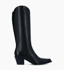FREE LANCE Paris Botte western à talon - Ruby 50 - Cuir de veau lisse brillant - Noir Cheap