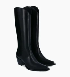 FREE LANCE Paris Botte western à talon - Ruby 50 - Cuir de veau lisse brillant - Noir Cheap