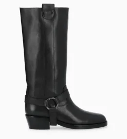 FREE LANCE Paris Botte western avec harnais - Carma 45 - Cuir lisse - Noir Best Sale