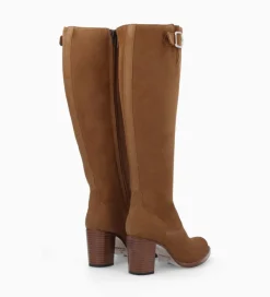 FREE LANCE Paris Botte zippée à talon - Legend 70 - Cuir velours - Sienna Discount