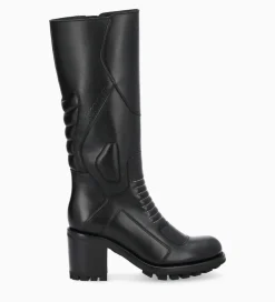 FREE LANCE Paris Botte zippée à talon - Thelma 70 - Cuir lisse - Noir Best