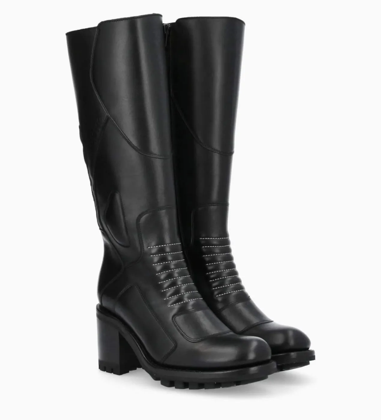 FREE LANCE Paris Botte zippée à talon - Thelma 70 - Cuir lisse - Noir Best