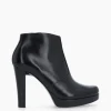 FREE LANCE Paris Bottine à talon à zip - Juke 70 - Cuir lisse - Noir Discount