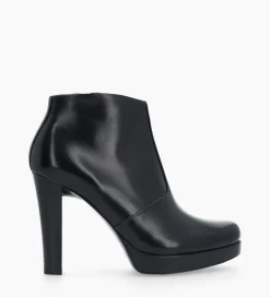 FREE LANCE Paris Bottine à talon à zip - Juke 70 - Cuir lisse - Noir Discount