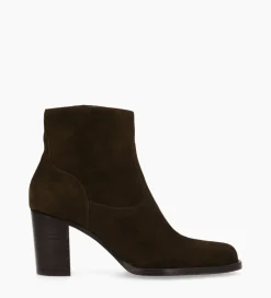 FREE LANCE Paris Bottine à talon à zip - Legend 70 - Cuir velours - Marron foncé Marronfoncé Best Sale