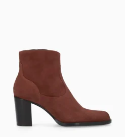 FREE LANCE Paris Bottine à talon à zip - Legend 70 - Cuir velours - Grenat Best Sale