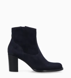 FREE LANCE Paris Bottine à talon à zip - Legend 70 - Cuir velours - Marine Fashion