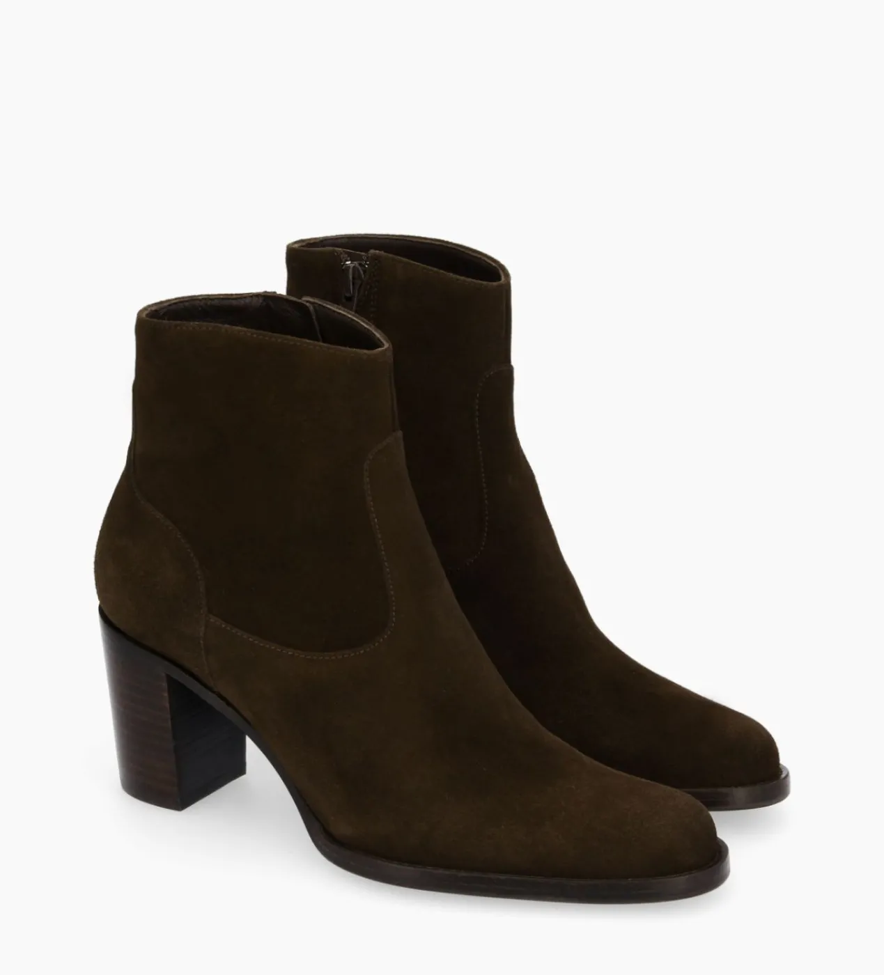 FREE LANCE Paris Bottine à talon à zip - Legend 70 - Cuir velours - Marron foncé Marronfoncé Best Sale
