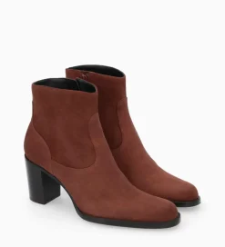 FREE LANCE Paris Bottine à talon à zip - Legend 70 - Cuir velours - Grenat Best Sale