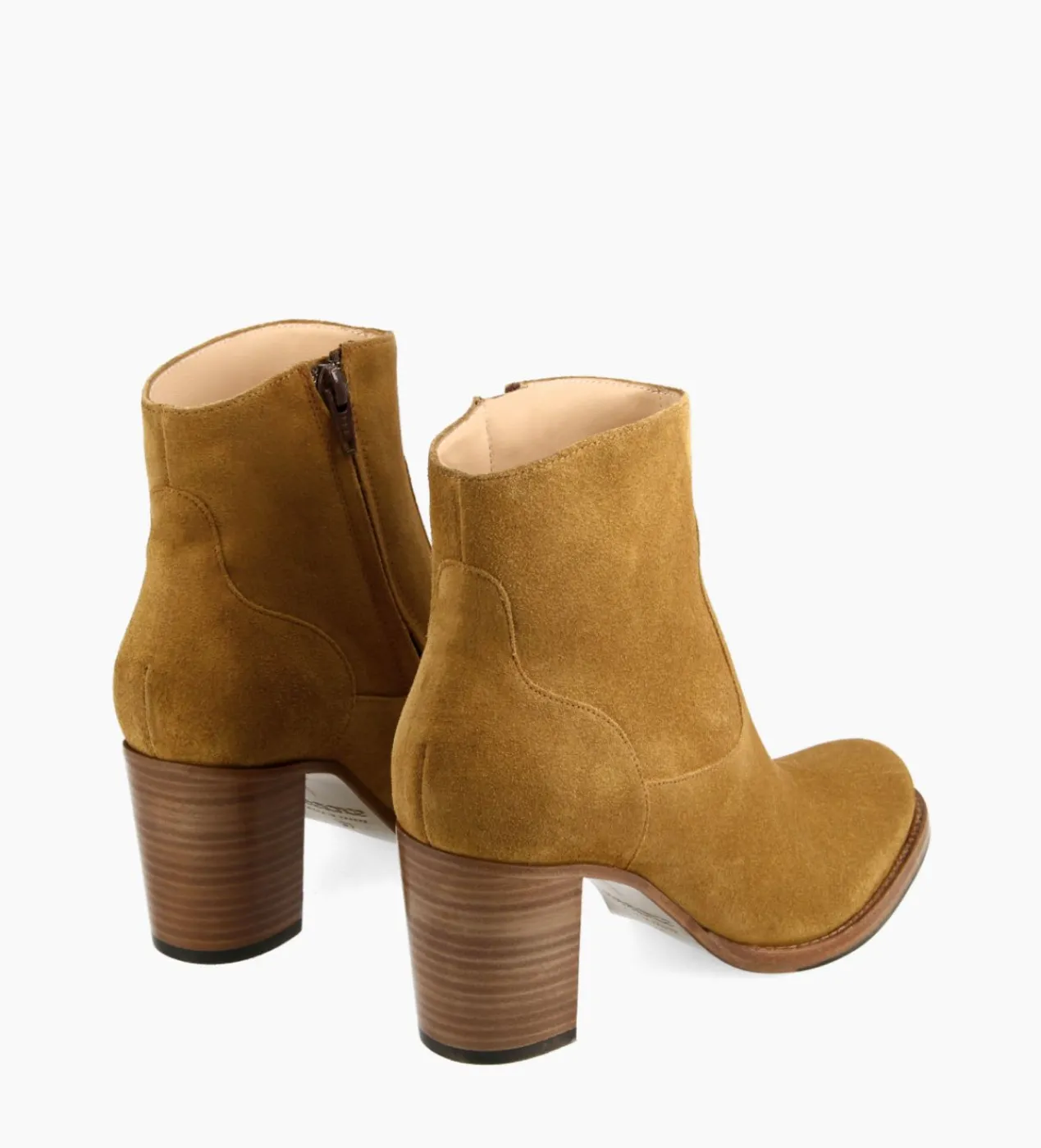 FREE LANCE Paris Bottine à talon à zip - Legend 70 - Cuir velours - Cigare Best Sale