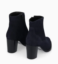 FREE LANCE Paris Bottine à talon à zip - Legend 70 - Cuir velours - Marine Fashion