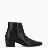 FREE LANCE Paris Bottine à talon à zip - Megan 50 - Cuir lisse - Noir Cheap