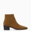 FREE LANCE Paris Bottine à talon à zip - Megan 50 - Cuir velours - Tabac Best
