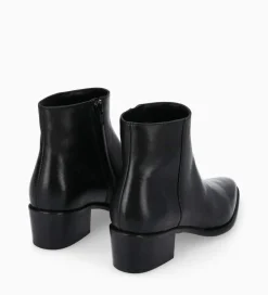 FREE LANCE Paris Bottine à talon à zip - Megan 50 - Cuir lisse - Noir Cheap