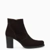 FREE LANCE Paris Bottine à talon à zip - Paddy 70 - Cuir velours - Marron foncé Marronfoncé Store