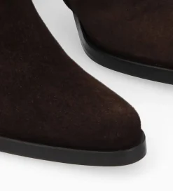 FREE LANCE Paris Bottine à talon à zip - Paddy 70 - Cuir velours - Marron foncé Marronfoncé Store