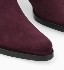 FREE LANCE Paris Bottine à talon à zip - Paddy 70 - Cuir velours - Bordeaux Clearance