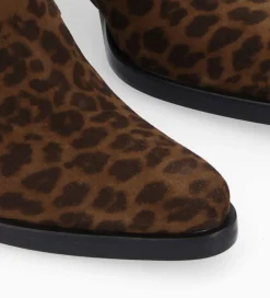 FREE LANCE Paris Bottine à talon à zip - Paddy 70 - Cuir velours - Léopard Cheap