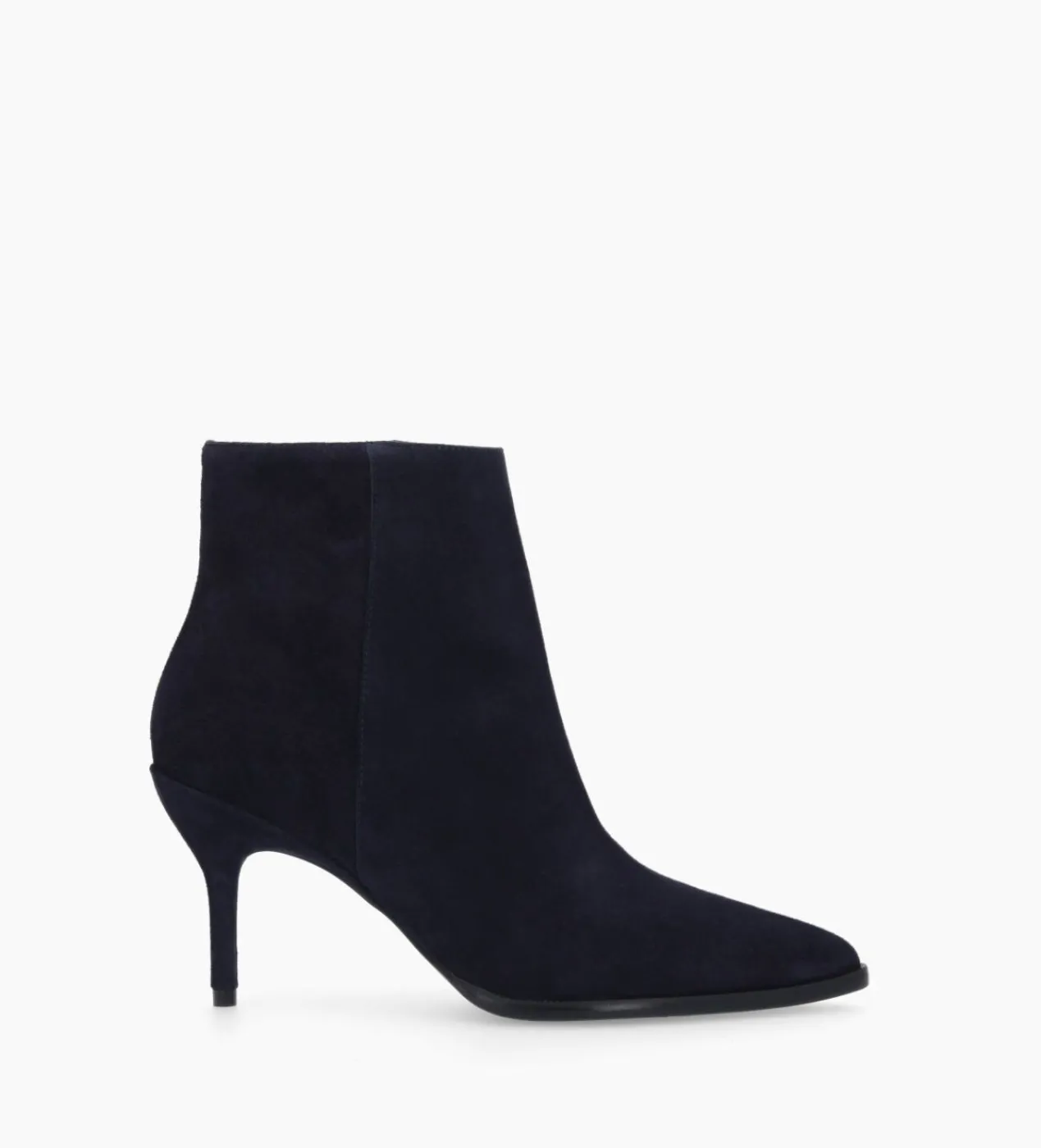 FREE LANCE Paris Bottine à talon aiguille - Jamie 70 - Cuir velours - Marine Hot