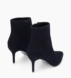 FREE LANCE Paris Bottine à talon aiguille - Jamie 70 - Cuir velours - Marine Hot