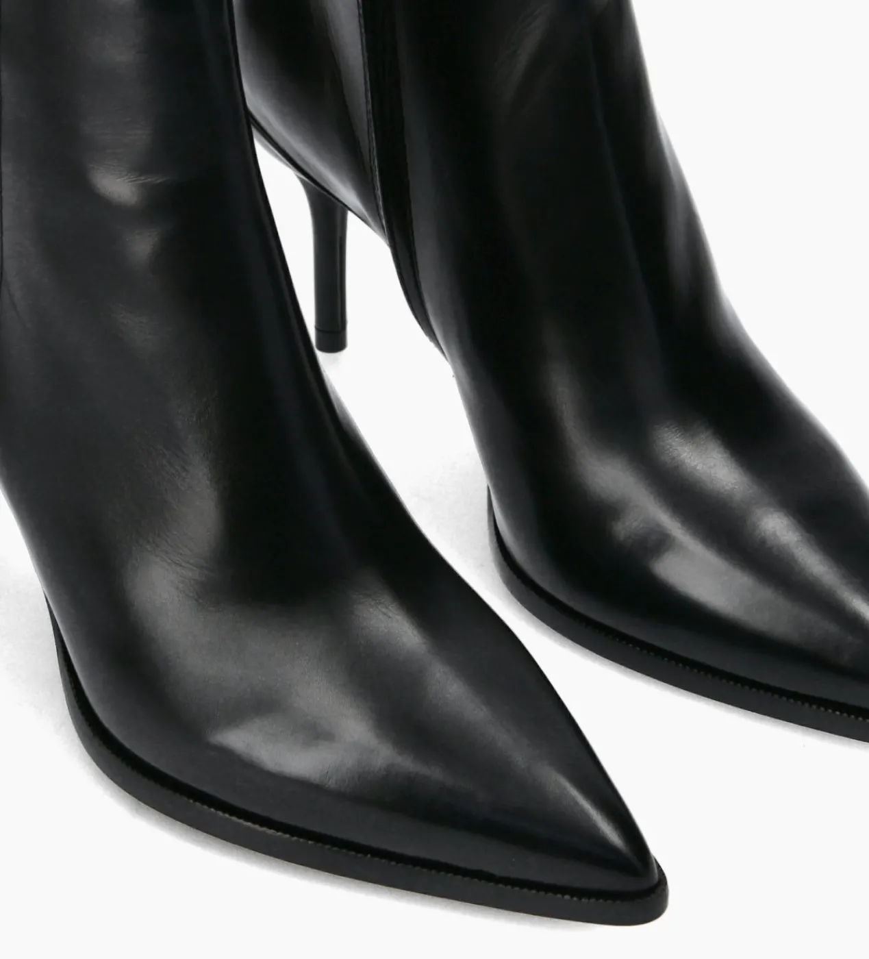 FREE LANCE Paris Bottine à talon aiguille - Jamie 70 - Cuir de veau lisse - Noir Fashion