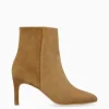 FREE LANCE Paris Bottine à talon aiguille zippée - Stella 65 - Cuir velours - Sienna Outlet