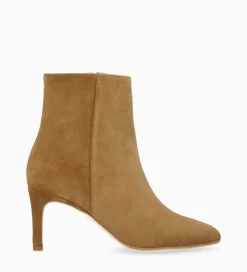 FREE LANCE Paris Bottine à talon aiguille zippée - Stella 65 - Cuir velours - Sienna Outlet