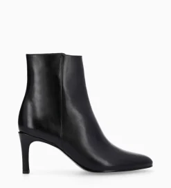 FREE LANCE Paris Bottine à talon aiguille zippée - Stella 65 - Cuir de veau lisse brillant - Noir Store