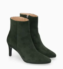 FREE LANCE Paris Bottine à talon aiguille zippée - Stella 65 - Cuir velours - Militaire Clearance