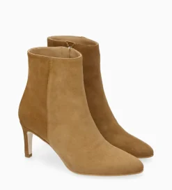 FREE LANCE Paris Bottine à talon aiguille zippée - Stella 65 - Cuir velours - Sienna Outlet