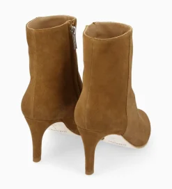FREE LANCE Paris Bottine à talon aiguille zippée - Stella 65 - Cuir velours - Sienna Outlet