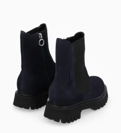 FREE LANCE Paris Bottine chelsea - Georgia - Cuir velours - Marine New