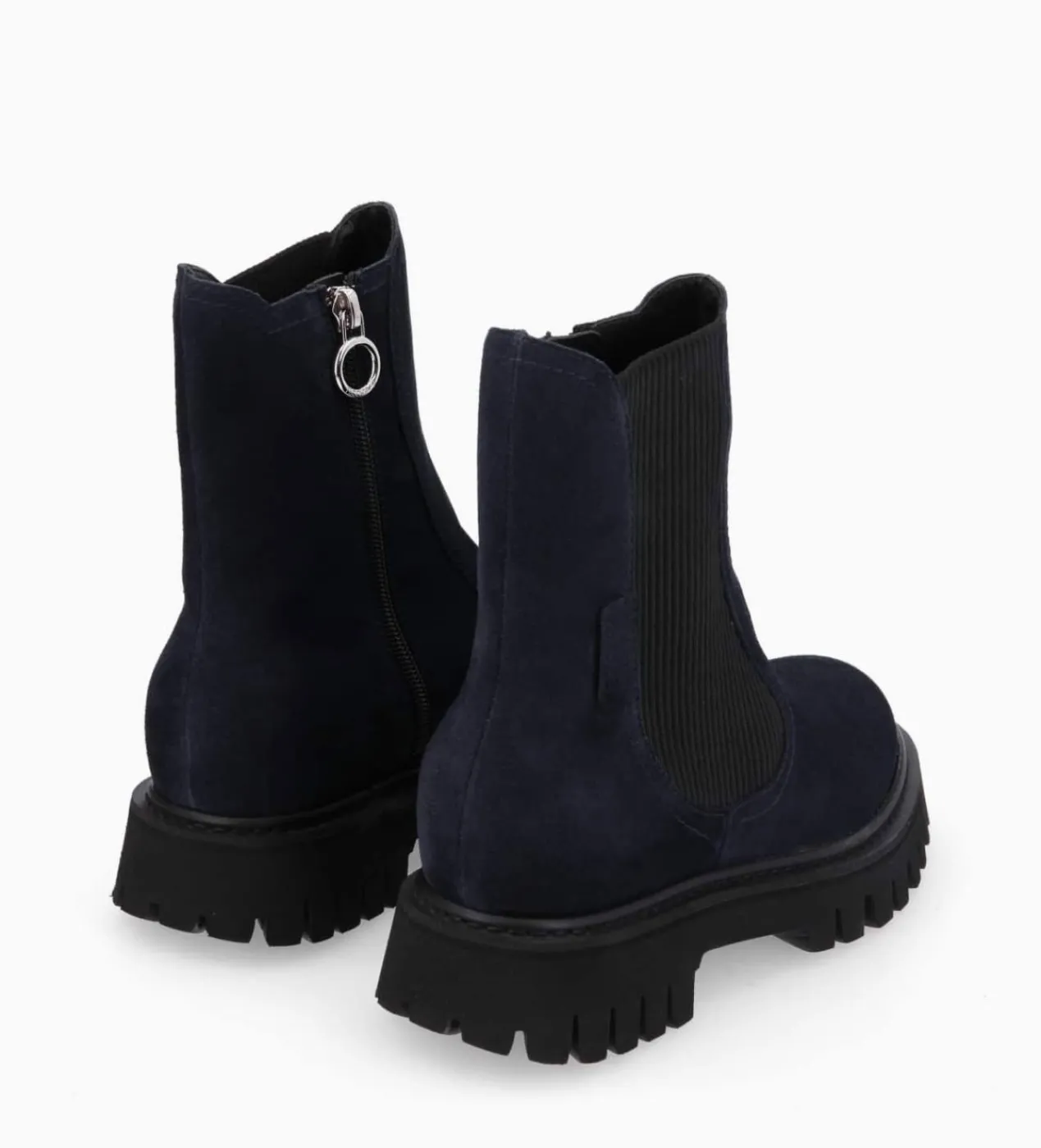 FREE LANCE Paris Bottine chelsea - Georgia - Cuir velours - Marine New