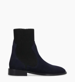 FREE LANCE Paris Bottine chelsea - Harri 25 - Cuir velours - Marine Shop
