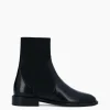 FREE LANCE Paris Bottine chelsea - Harri 25 - Cuir de veau lisse brillant/Maille - Noir Best Sale