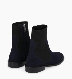FREE LANCE Paris Bottine chelsea - Harri 25 - Cuir velours - Marine Shop